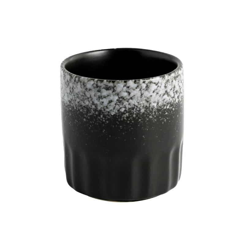 Tasse céramique japonaise noire et blanche_1