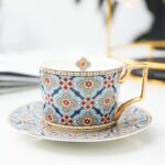 Ensemble de tasse à thé marocaine de luxe avec manche en or 250 ml_14