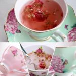 Chic tasse de thé anglaise en porcelaine couleur douce_11