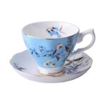 Chic tasse de thé anglaise en porcelaine couleur douce_14