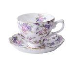 Chic tasse de thé anglaise en porcelaine couleur douce_20