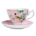 Chic tasse de thé anglaise en porcelaine couleur douce_9