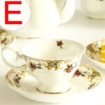 Ensemble tasse à thé exquise fleurie style rétro anglais_10