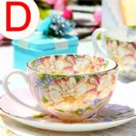 Ensemble tasse à thé exquise fleurie style rétro anglais_5