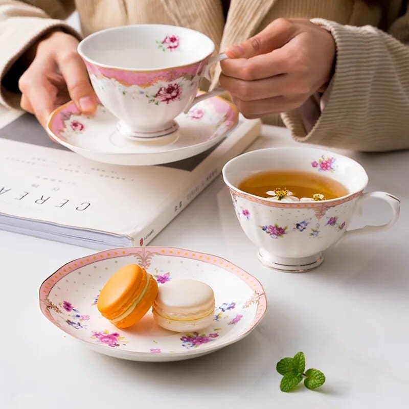 Jolie tasse à thé style pastoral anglais_2