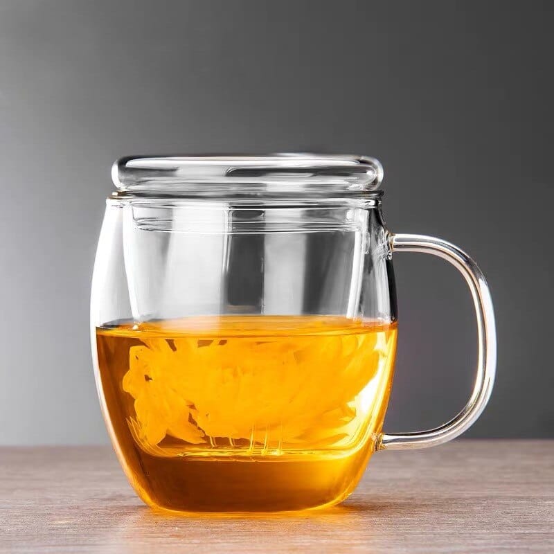 Tasse à thé en verre avec poignée transparente_2