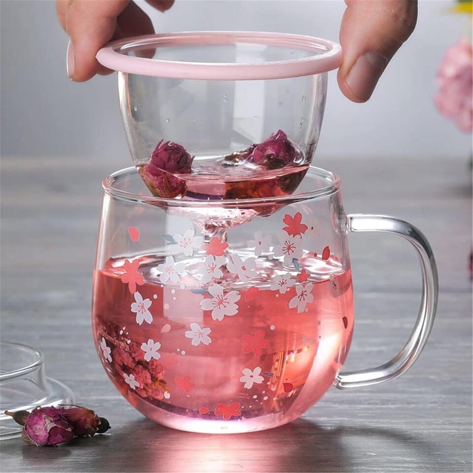 Tasse en verre transparente avec infuseur à thé_1