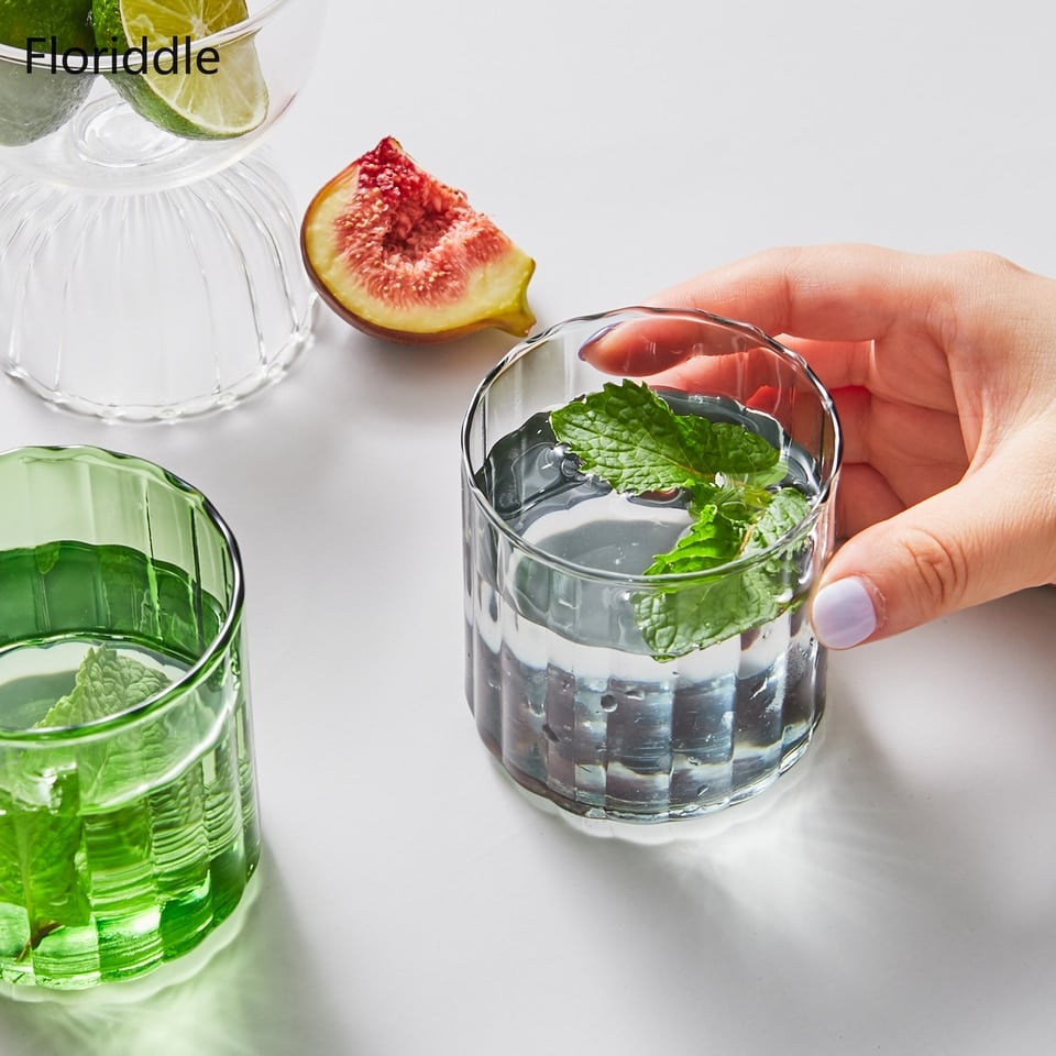 Tasses à thé en verre transparent résistant avec rayures_12